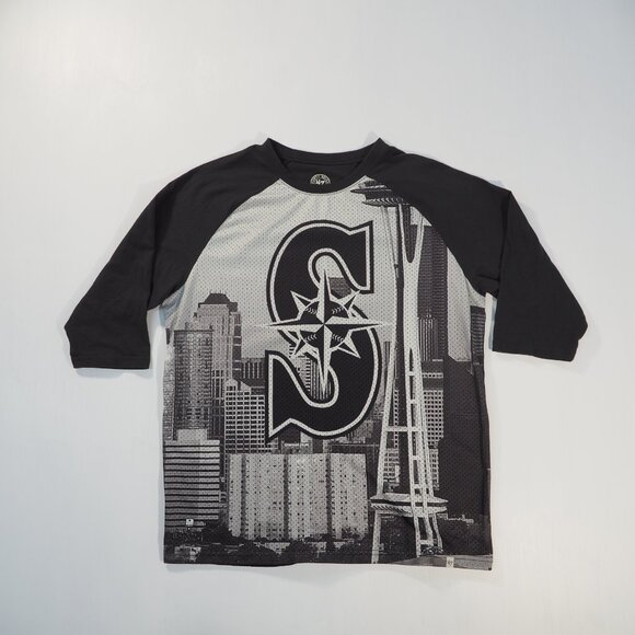 Seattle Mariners Jersey Mens Medium Black 47 Brand Shirt City Sport Baseball Fan - Picture 13 of 13